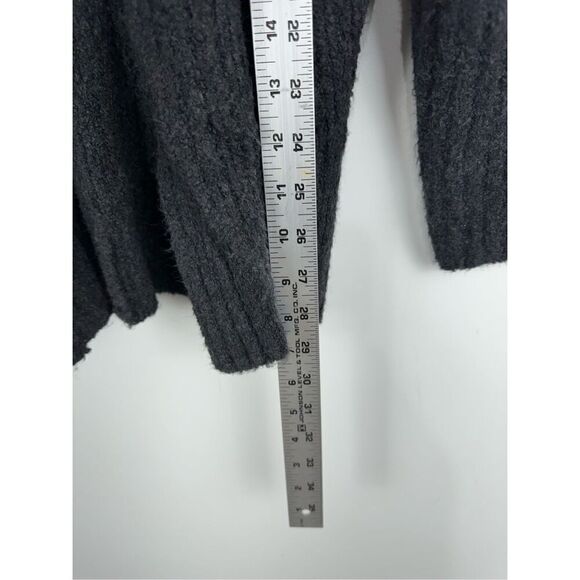 Anthropologie Women's Sleeping On Snow Knit Open Cardigan Sweater Black Sz Small - Picture 6 of 6